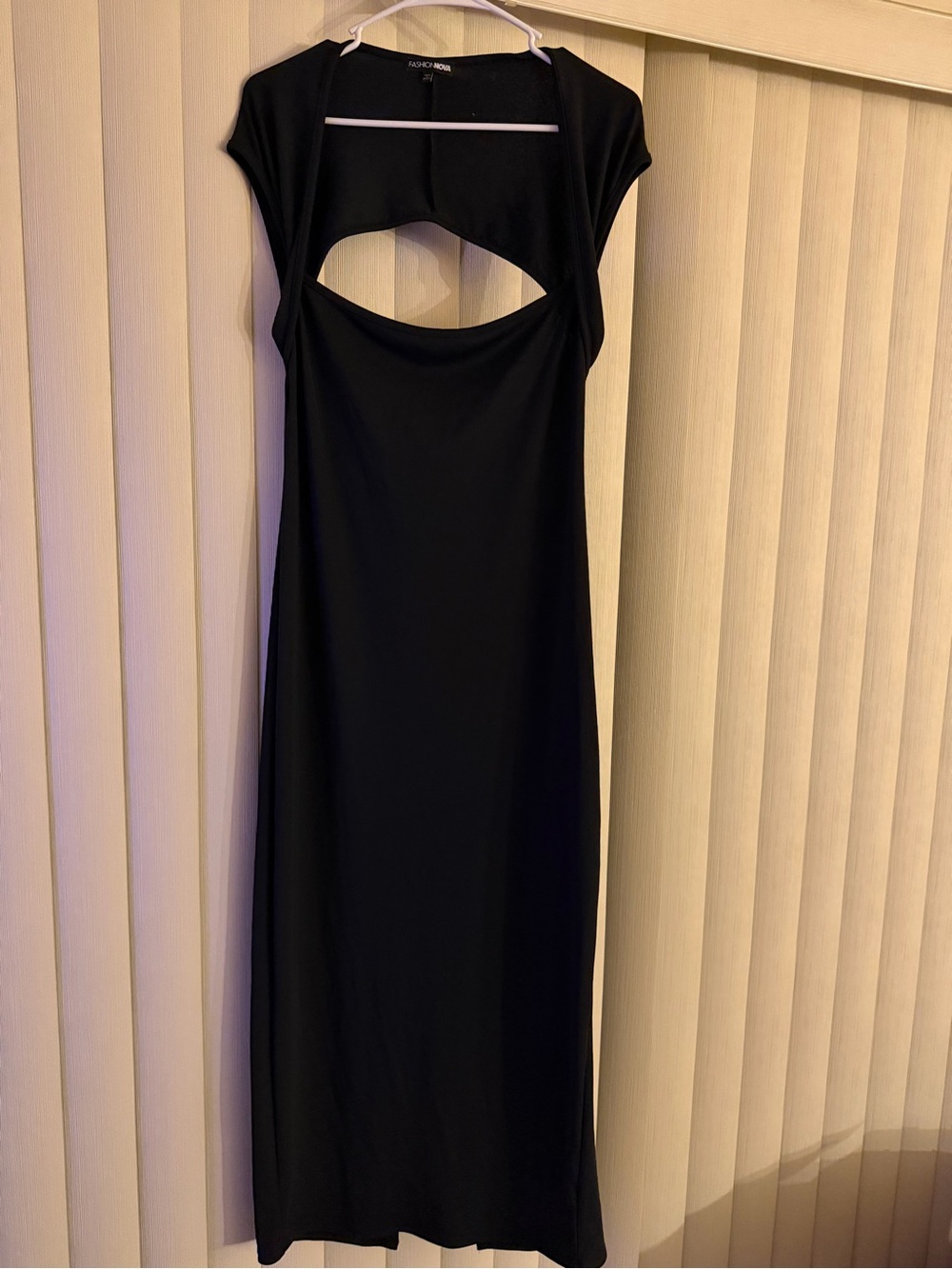 Fashion Nova Black Cutout Maxi Dress Like New
